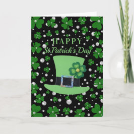 Personalisiertes St. Patrick's Day Shamrock mit Pe Karte