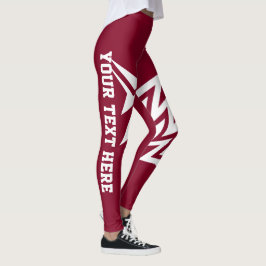 Personalisiertes Stammesstern-Design Burgunderrot Leggings