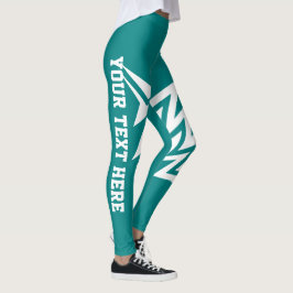 Personalisiertes Stammesstern-Design Türkis Leggings