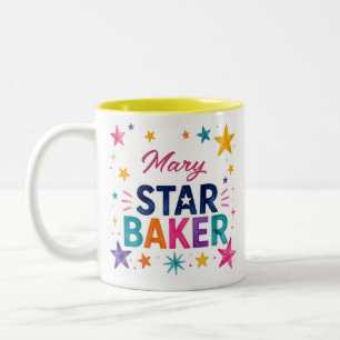 Personalisiertes Star-Bäcker-Geschenk mit individu Zweifarbige Tasse