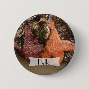 Personalisiertes Starfish/Sea-Star-Foto 3 Button