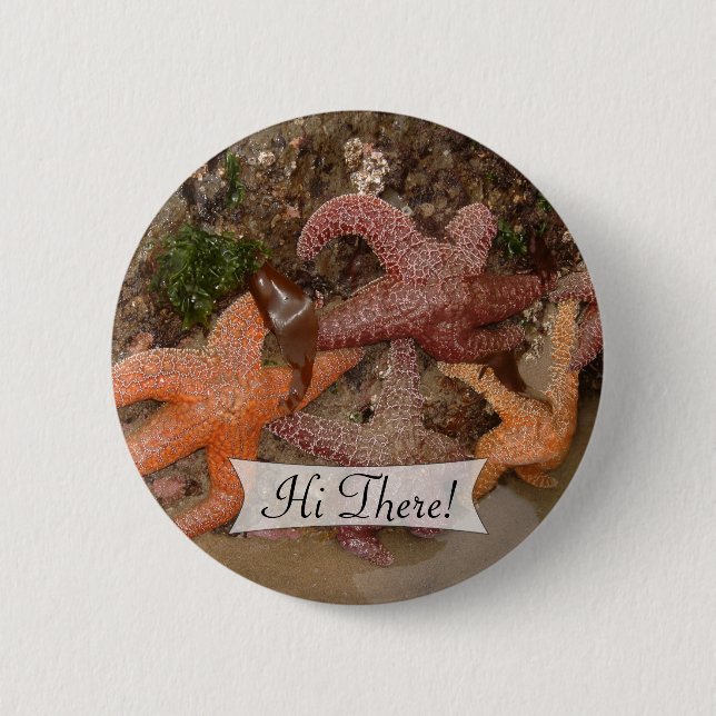 Personalisiertes Starfish/Sea-Star-Foto 4 Button (Vorderseite)