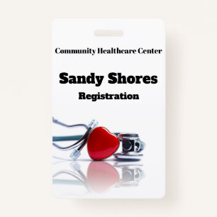 Personalisiertes Stethoskop und Herz Ausweis