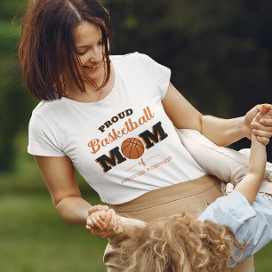 Personalisiertes Stolz Basketball-Mama-T-Shirt T-Shirt