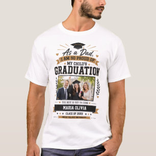 Personalisiertes Stolz Papa Abschluss Custom T-Shirt