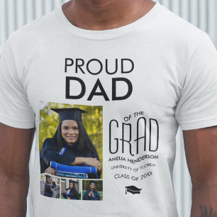 Personalisiertes Stolz Papa von   Foto Collage T-S T-Shirt