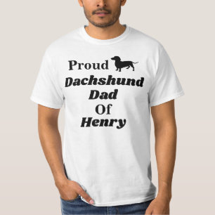 Personalisiertes stolzes Dackel-Vater-T-Shirt T-Shirt