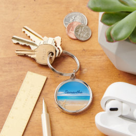 Personalisiertes Strand-Schlüsselanhänger | Ozean- Schlüsselanhänger