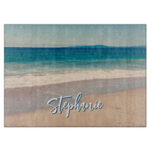 Personalisiertes Strandfoto Ozean Blau Landschaftl Schneidebrett