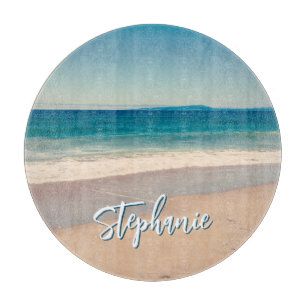 Personalisiertes Strandfoto Ozean Blaue Landschaft Schneidebrett