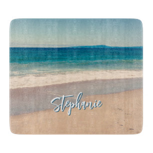 Personalisiertes Strandfoto Ozean Blaue Landschaft Schneidebrett
