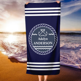 Personalisiertes Strandhandtuch für die Marine