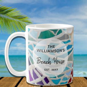 Personalisiertes Strandhaus Kaffeetasse
