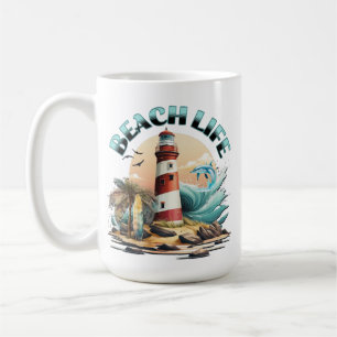 Personalisiertes Strandleben Kaffeetasse