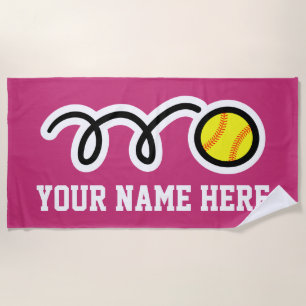 Personalisiertes Strandtuch-Geschenk mit gelbem So Strandtuch