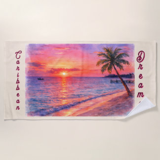 Personalisiertes Strandtuch Karibischer Traumsonne