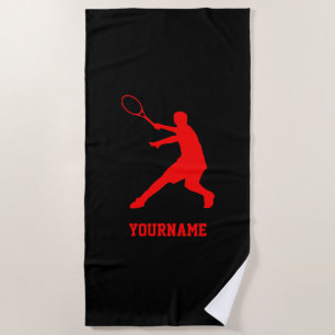 Personalisiertes Strandtuch nur für Tennisspieler