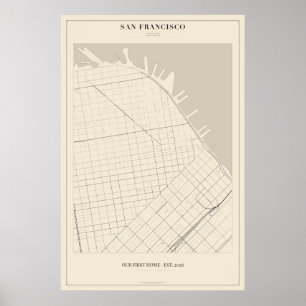 Personalisiertes Straßenkarte-Poster von San Franc Poster