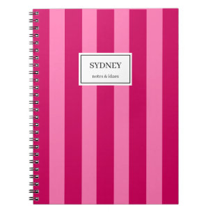 Personalisiertes Streifen-Notizbuch Journal Notizblock