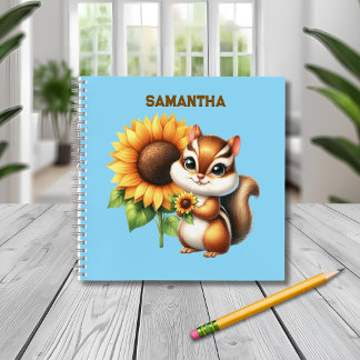 Personalisiertes Streifenhörnchen-Notizbuch Notizbuch
