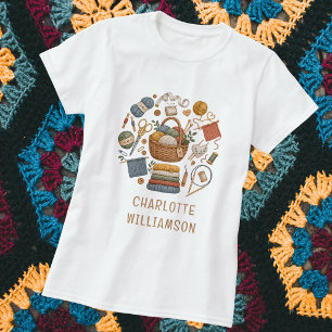 Personalisiertes Strick- und Häkelgeschäft T-Shirt