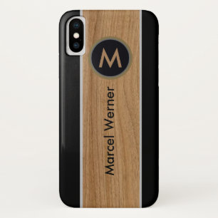 personalisiertes, stylisches Mongram Schnittholz C Case-Mate iPhone Hülle