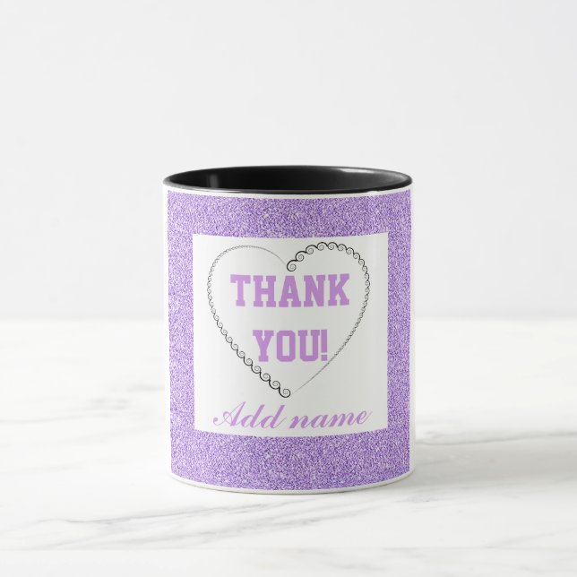 Personalisiertes stylish Dankeschön Tasse (Zentrum)