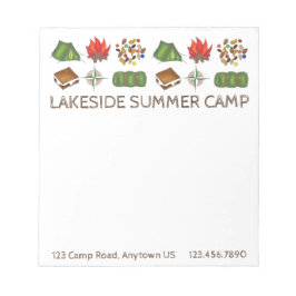 Personalisiertes Summer Sleepaway Camp Camping Notizblock