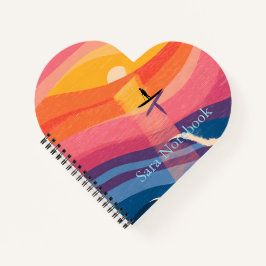 Personalisiertes Sunset-Paddle-Board-Notizbuch Notizbuch