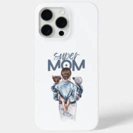 Personalisiertes Super-Mama-Geschenk mit Sohn und  Case-Mate iPhone Hülle