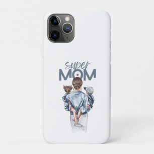 Personalisiertes Super-Mama-Geschenk mit Sohn und  Case-Mate iPhone Hülle