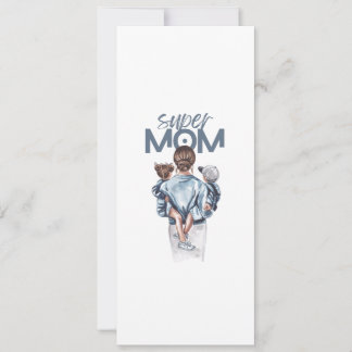 Personalisiertes Super-Mama-Geschenk mit Sohn und Einladung