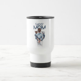 Personalisiertes Super-Mama-Geschenk mit Sohn und Reisebecher