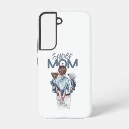 Personalisiertes Super-Mama-Geschenk mit Sohn und  Samsung Galaxy Hülle