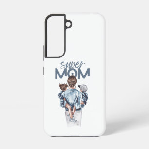 Personalisiertes Super-Mama-Geschenk mit Sohn und  Samsung Galaxy Hülle