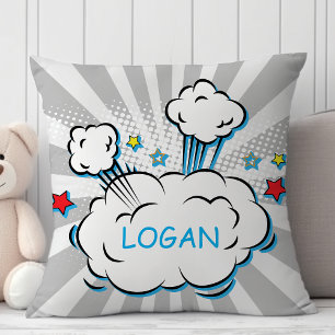 Personalisiertes Superhelden-Comic-Book-Monogramm Kissen