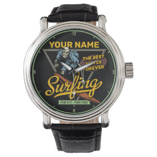 Personalisiertes Surfen Skelettreiten Wellenreiten Armbanduhr