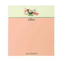 Personalisiertes Sushi-Notizblock