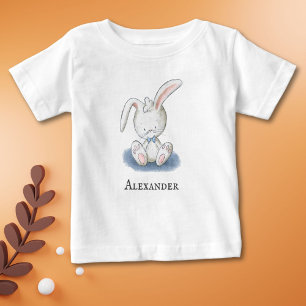 Personalisiertes süßes Baby-Kaninchen Baby T-shirt
