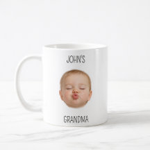 Personalisiertes süßes Baby-Kuss-Gesicht-Oma-Foto