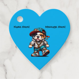 Personalisiertes Süßes-Bulldogge-Welpen-Geschenk Geschenkanhänger