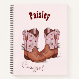 Personalisiertes süßes Cowgirl-Notizbuch Notizbuch