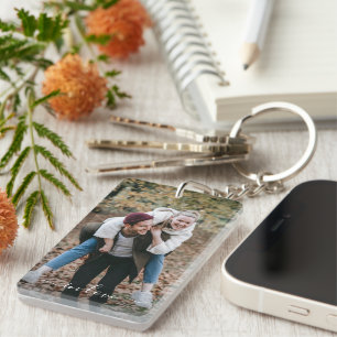 Personalisiertes süßes Du-und-ich-Foto mit Liebesz Schlüsselanhänger