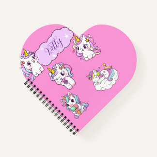 Personalisiertes süßes Einhorn Notizbuch