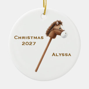 Personalisiertes süßes Hobby-Pferd Keramik Ornament