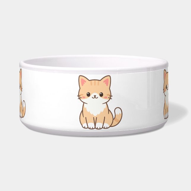 Personalisiertes süßes Katzen-Geschenk – Benutzerd Napf (Vorderseite)