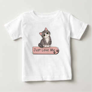 Personalisiertes süßes Katzen-T-Shirt für Kleinkin Baby T-shirt