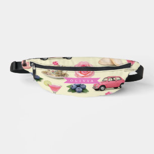 Personalisiertes Süßes Koketten Rosa Cocktailband Bauchtasche