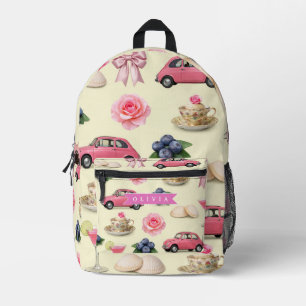 Personalisiertes Süßes Koketten Rosa Cocktailband Bedruckter Rucksack