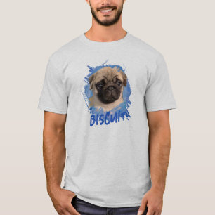 Personalisiertes süßes lustiges Mops-Hund-Foto und T-Shirt